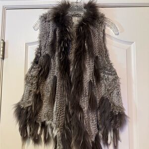 Alberto Makali Black Faux Fur Vest